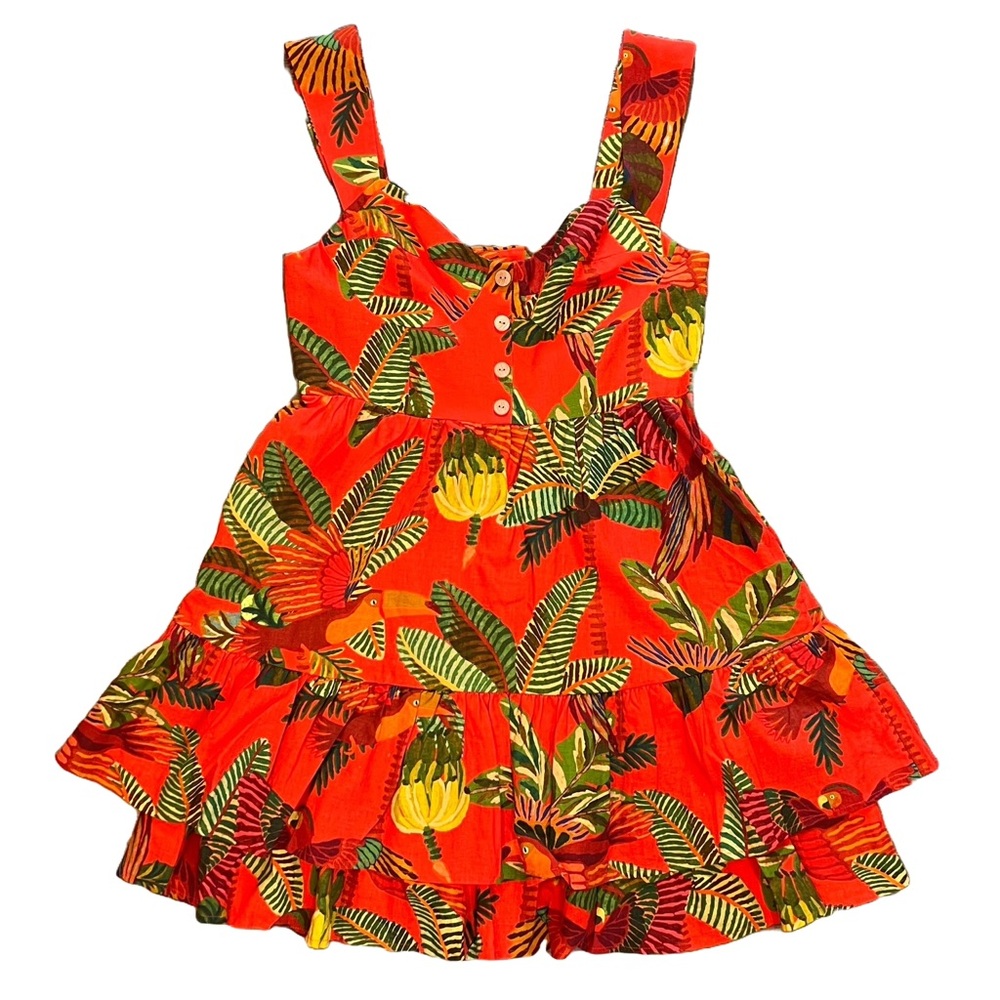 FARM Rio - Red Forrest Birds Mini Dress - NEW w/tags